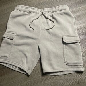 Men's Cream Cargo Shorts